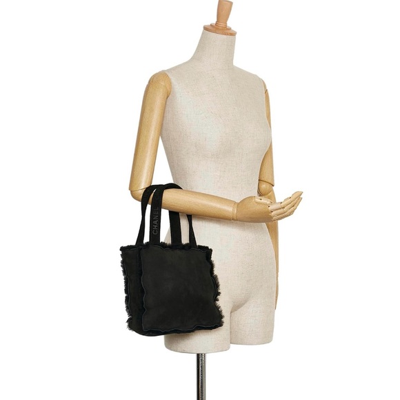 Chanel black suede tote like new - Picture 5 of 5
